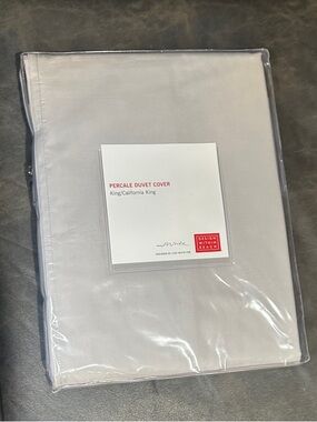 Design Within Reach Percale Duvet Cover in Light Gray